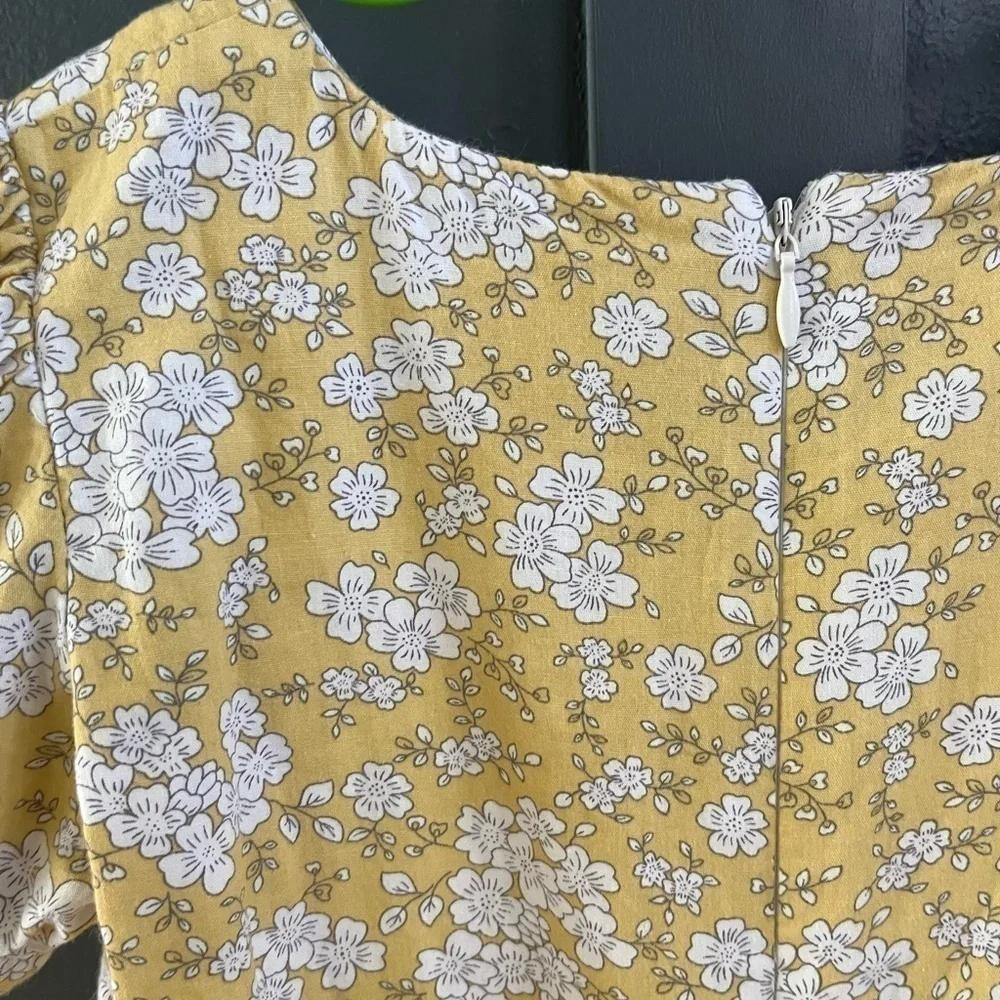 Little Lord & Lady Cotton Yellow Floral Fancy Dress Size 5/6 Years